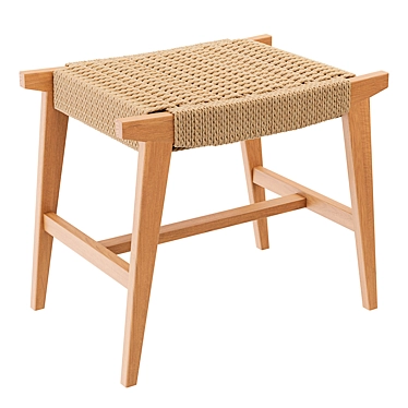 Hand-Woven Stool by La Redoute 3D model image 1 