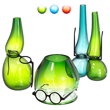 Venini Glasses Set by Ron Arad 3D model image 1 