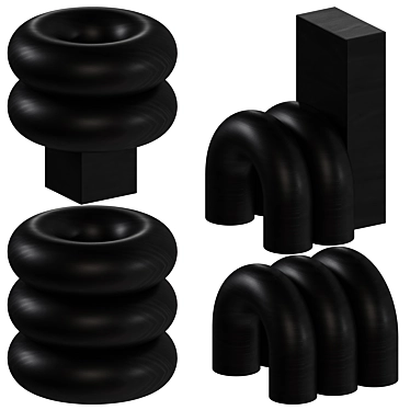 Abstract Time Action Sculptures 3D model image 1 