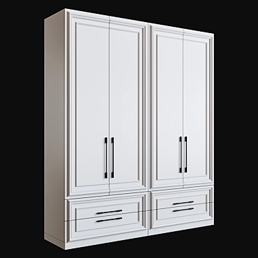 Neo Classic Illuminated Wardrobe 3D model image 1 