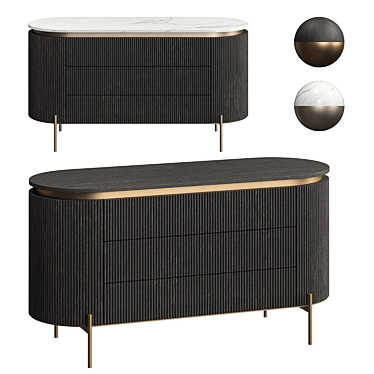  Hege Shake Dresser Terra Bronze 3D model image 1 