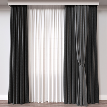 Multifunctional 3D Curtain Model 3D model image 1 