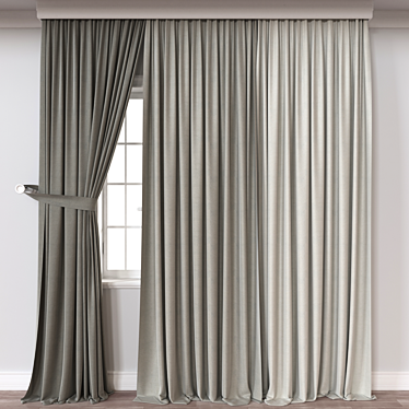  Versatile 3D Curtain Model 3D model image 1 