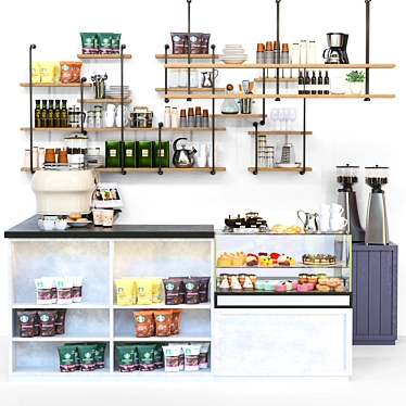 Modern Coffee Point Models Pack 3D model image 1 