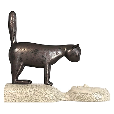 Sara Swink Inspired Cat Sculpture 3D model image 1 