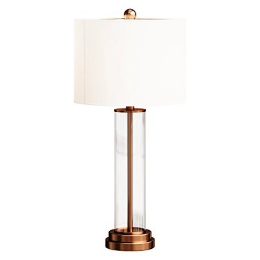 Cassian Gold Glass Table Lamp 3D model image 1 