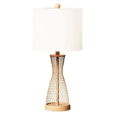 Magnus Bamboo Table Lamp | Rustic Charm 3D model image 1 