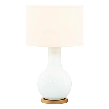  Parisian Style White Gold Lamp 3D model image 1 