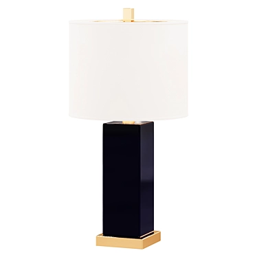 Navy Blue Ceramic Table Lamp 3D model image 1 