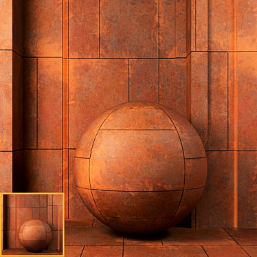 Corten Steel Panel Textures 4K 3D model image 1 