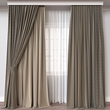  Curtain 366 Render Vray Corona 3D model image 1 