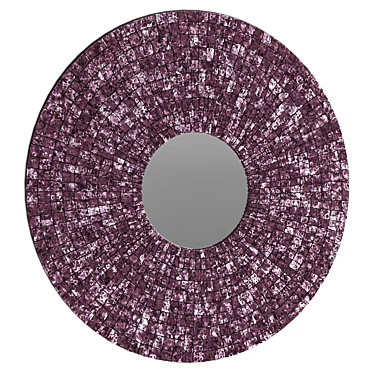 Coastal Amethyst Shell Mirror UVs 3D model image 1 