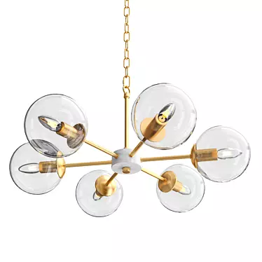Marble 2671-6P Chandelier, 65cm 3D model image 1 