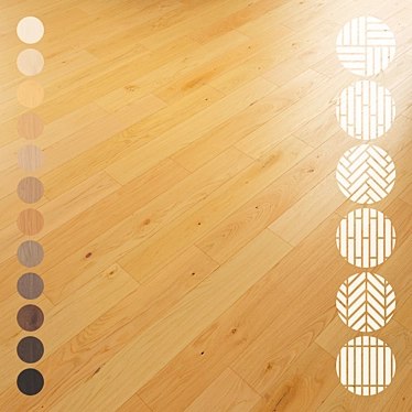 Oak Wood Parquet Collection 056 3D model image 1 