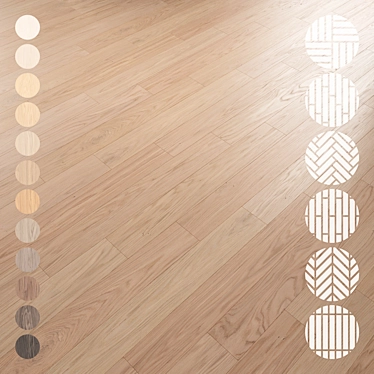  Oak Parquet Flooring Collection 3D model image 1 