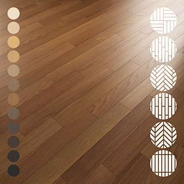 Oak Parquet Flooring Pack 3D model image 1 