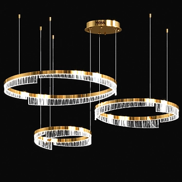 Modern Round Ring Luminaire 3D model image 1 