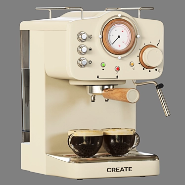 Retro Thera Express Coffee Maker 3D model image 1 