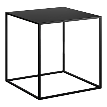 Romy Black Metal Side Table 3D model image 1 