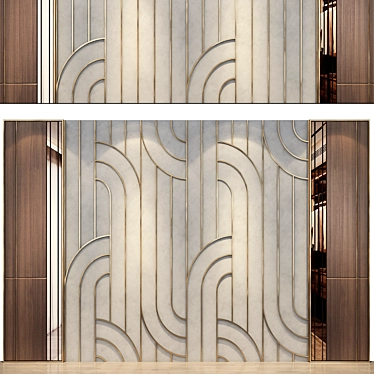 Modern Wall Panel Set 146 3D model image 1 