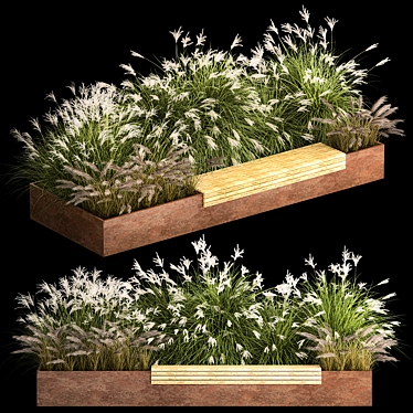 Urban Greenery Collection Bench 3D model image 1 