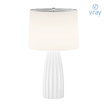 Ella White Table Lamp: Modern Elegance 3D model image 1 