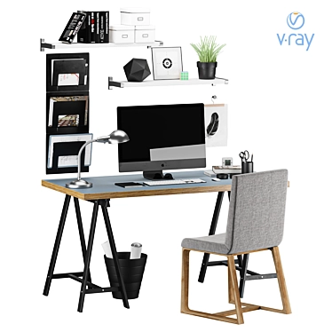 Modern Office Essentials Set 3D model image 1 