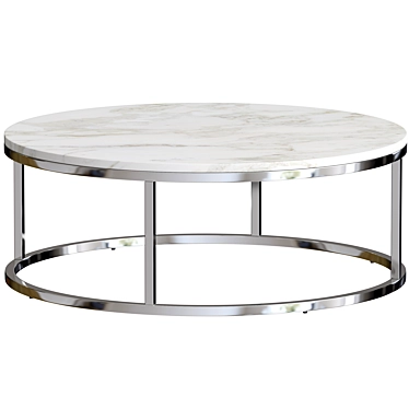  Elegant Marble Top Coffee Table 3D model image 1 