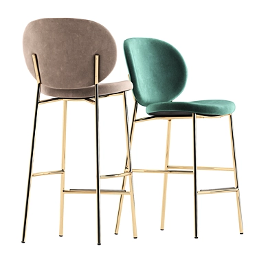 Modern Ines Bar Stool Design 3D model image 1 