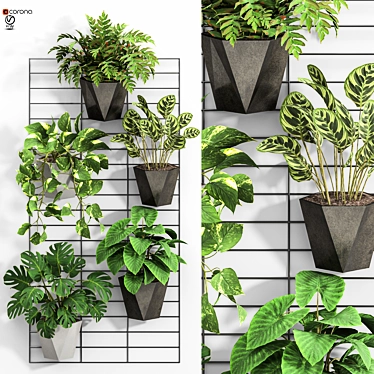 Modern Metal Indoor Plant Stand 3D model image 1 