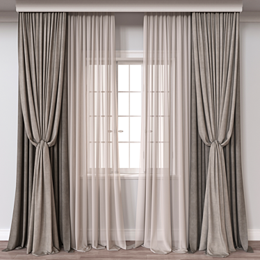  Versatile Curtain 3D Model 3D model image 1 