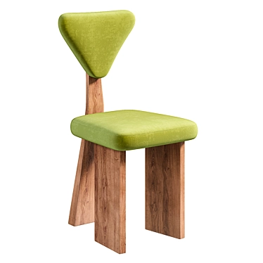 Brazilian Wood Giraffe Dining Chair 3D model image 1 