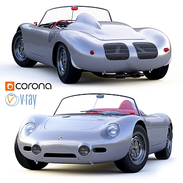 Vintage Porsche 718 Spyder 1960 3D model image 1 