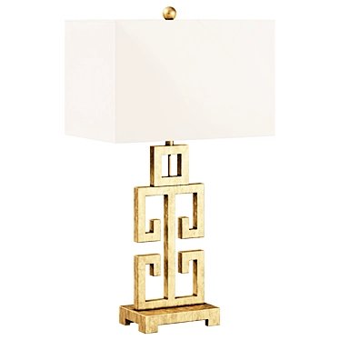 Greek Key Table Lamp Set 3D model image 1 