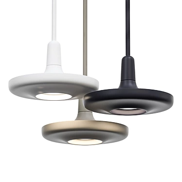 Disk LED Pendant Lights Noble 3D model image 1 