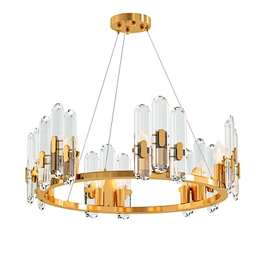  Geometric Glass Chandelier Wallace 3D model image 1 