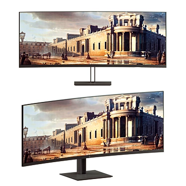 HP Z38c Curved Monitor 3D model image 1 