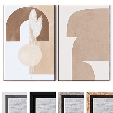 Multi-Frame Wall Art Set 3D model image 1 