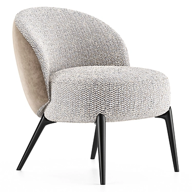 Contemporary Fabric Armchair "Helen 3D model image 1 