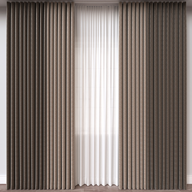 Versatile 3D Curtain Model 3D model image 1 