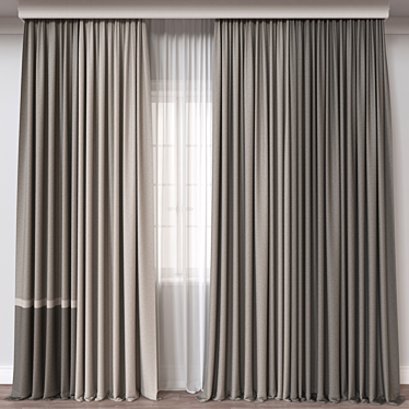  Curtain 3D Model Set 3D model image 1 