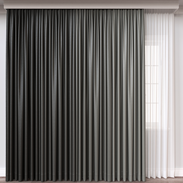 Window Curtain 3D Model - 78408 Polys 3D model image 1 