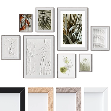 Wooden Framed Wall Art Set 3D model image 1 