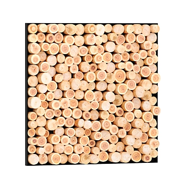 Rustic Wood Slice Panel 3D model image 1 