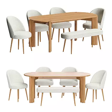 La Redoute Interieurs Dining Set 3D model image 1 