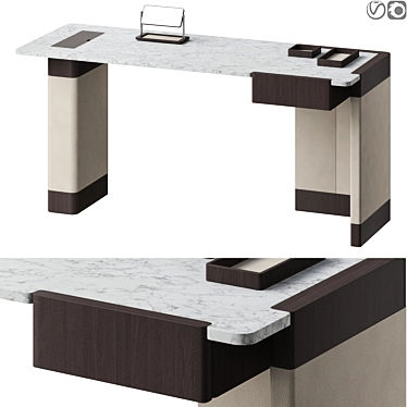 Modern Minimalist Giorgetti Edward Desk 3D model image 1 