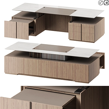 Modern Giorgetti G Code Desk 3D model image 1 