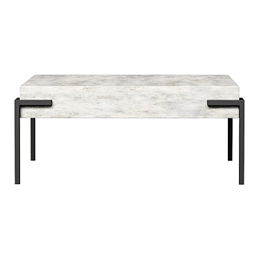 Sleek Eli Square Coffee Table 3D model image 1 