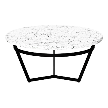 Elegant Marble Coffee Table 3D model image 1 