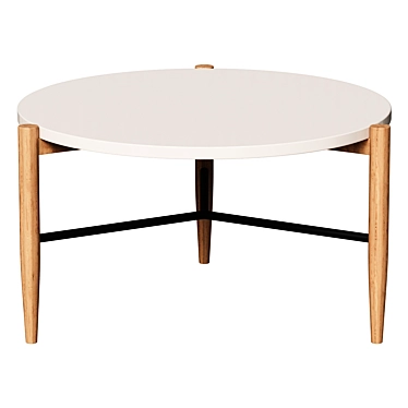 Thyme Coffee Table Round White Wood coffee table